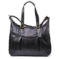 COACH 蔻驰 女款蛇纹全牛皮黑色单肩斜挎包 20104 zx