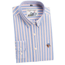 Polo Ralph Lauren 男士修身条纹牛津长袖衬衫