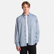 Timberland 男式 Gale River 长袖牛津衬衫
