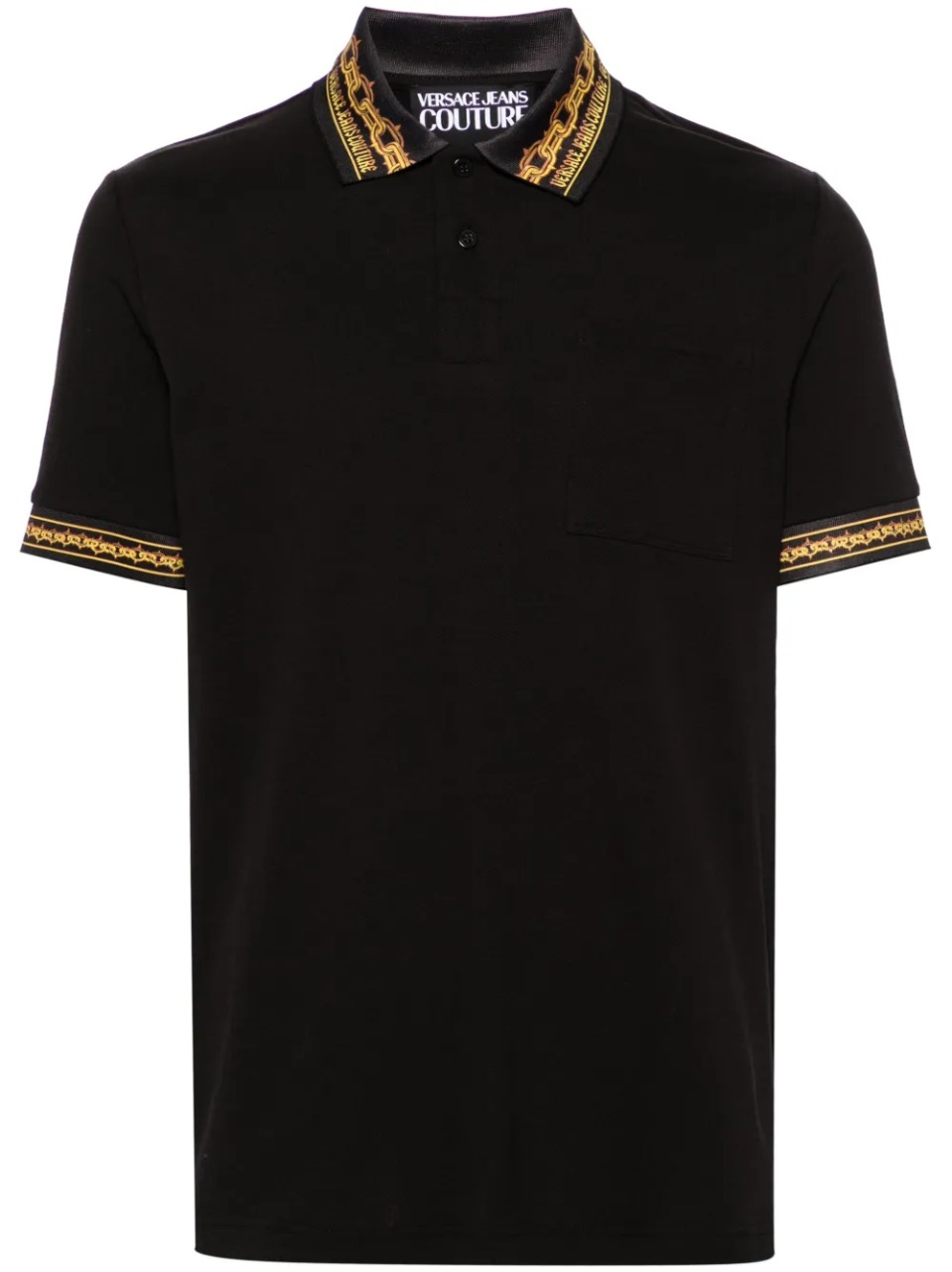 Versace Jeans Couture 对比边饰珠地布polo衫