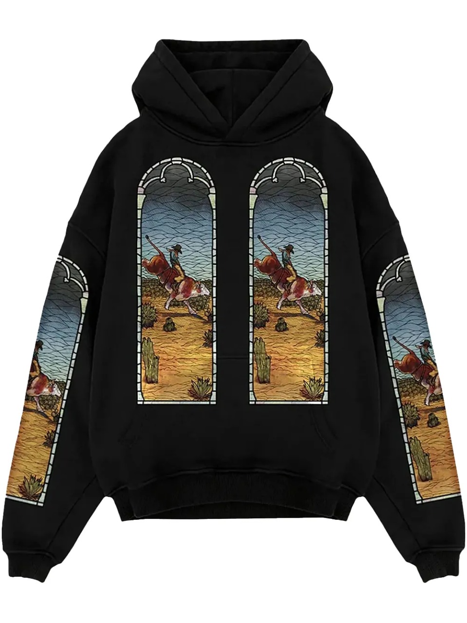 Who Decides War x EST Gee Stained Glass BLACK 连帽衫