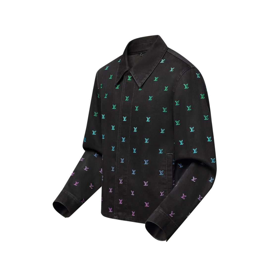 1AGTEE 当季新款 LV BLASON 渐变刺绣丹宁教练夹克
