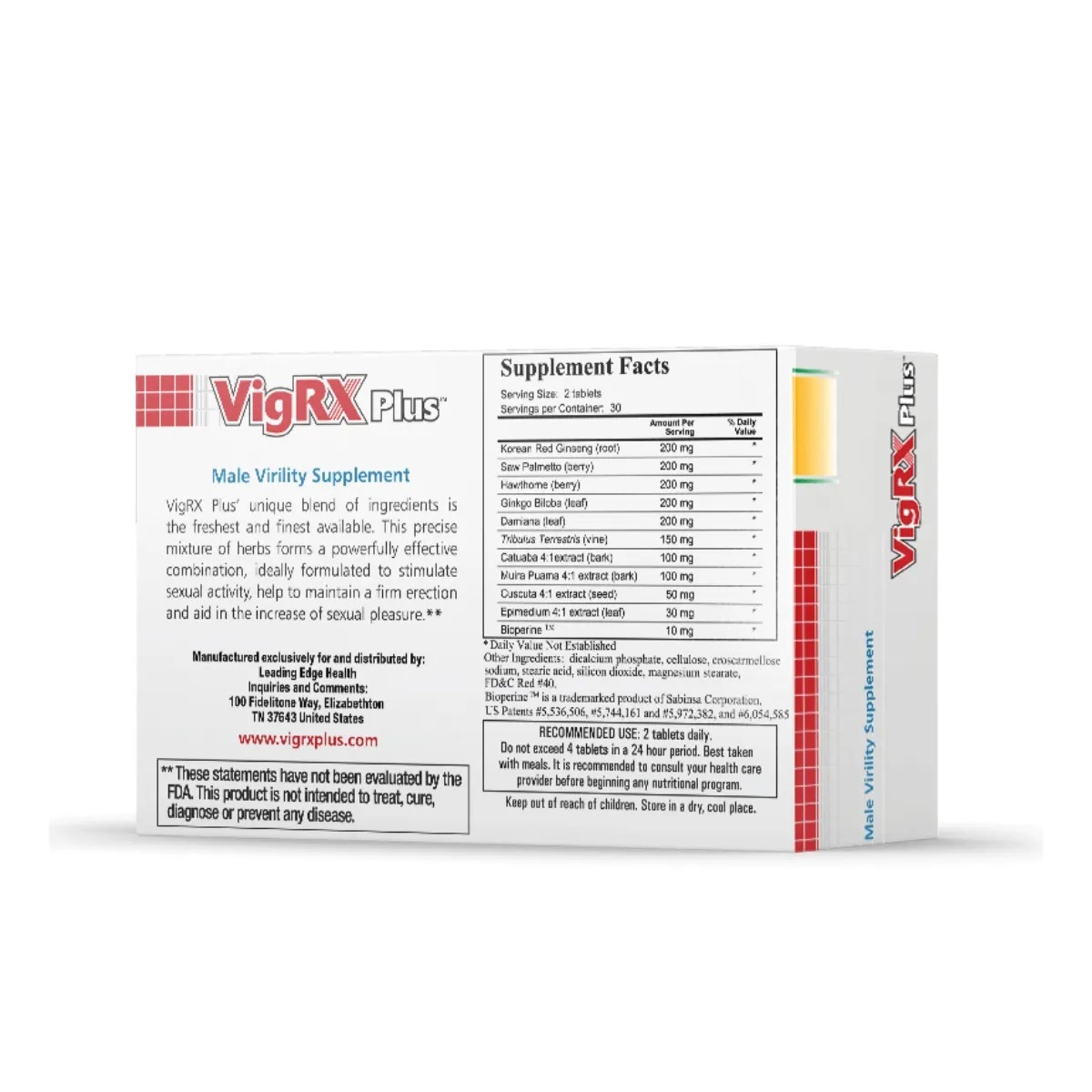 VigRX Plus 男性补品 | 增强欲望并自然变得更大更硬 | 增强 100% 正品美国制造（60 片 | 1 个月）