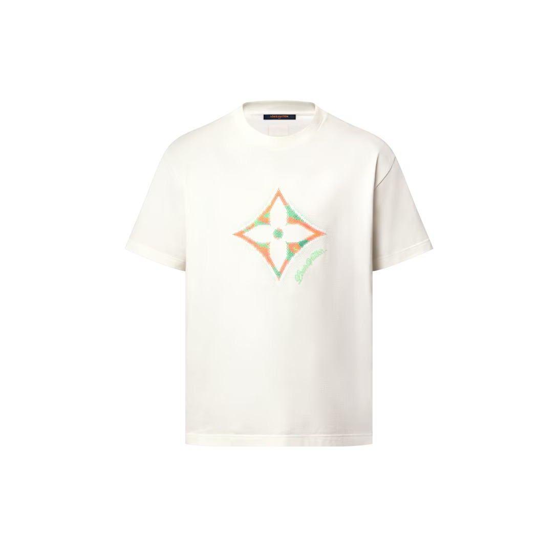 1AGTRH 当季新款 MONOGRAM 花卉 3D 渐变印花 T 恤 ¥9,350